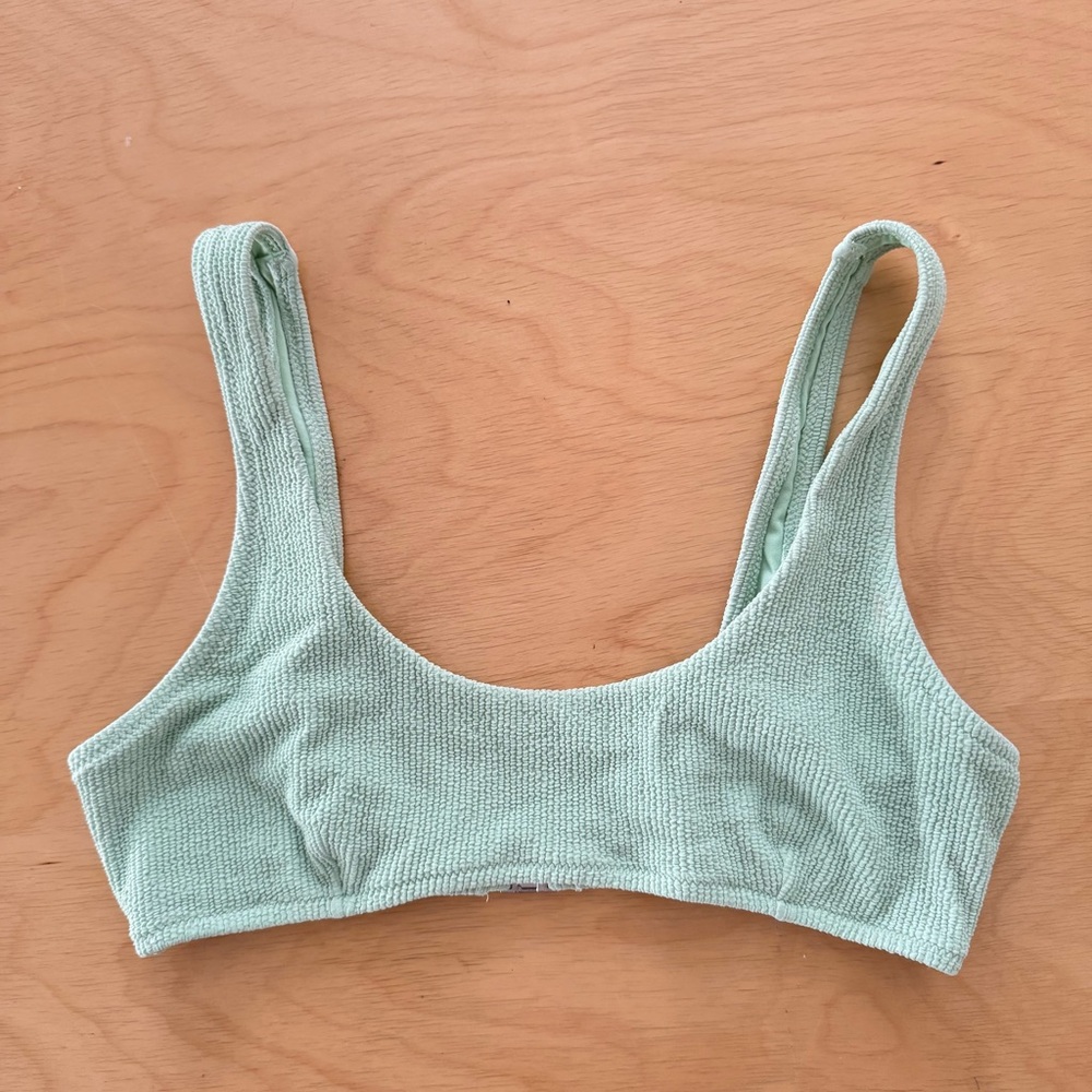Rhythm Mint Green Ribbed Bikini Top